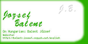 jozsef balent business card